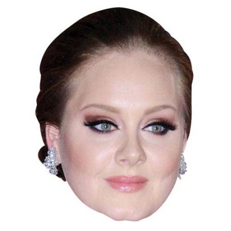 A Cardboard Celebrity Mask of Adele