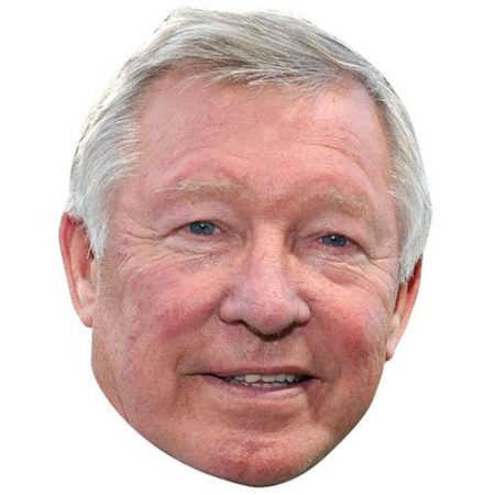 A Cardboard Celebrity Mask of Alex Ferguson