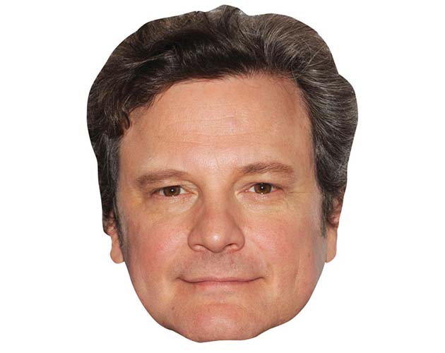 A Cardboard Celebrity Mask of Colin Firth