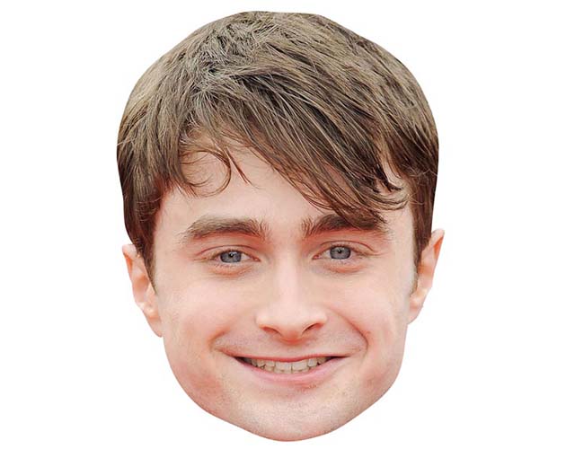 A Cardboard Celebrity Mask of Daniel Radcliffe