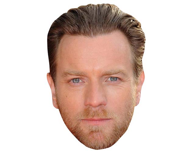 A Cardboard Celebrity Mask of Ewan McGregor