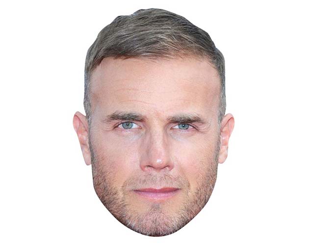 A Cardboard Celebrity Mask of Gary Barlow