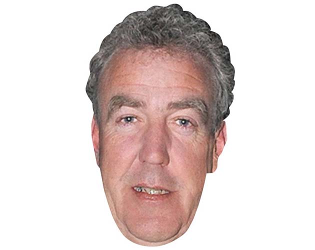A Cardboard Celebrity Mask of Jeremy Clarkson