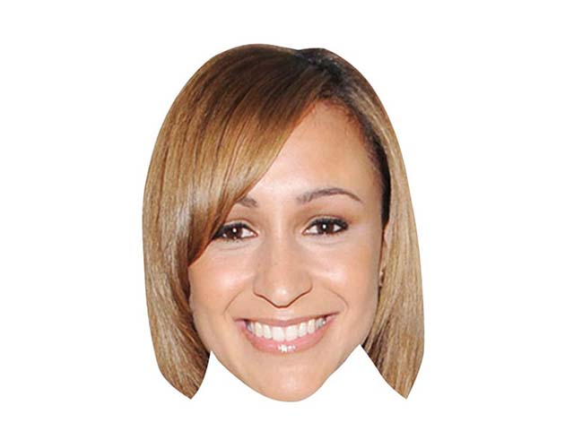 A Cardboard Celebrity Mask of Jessica Ennis
