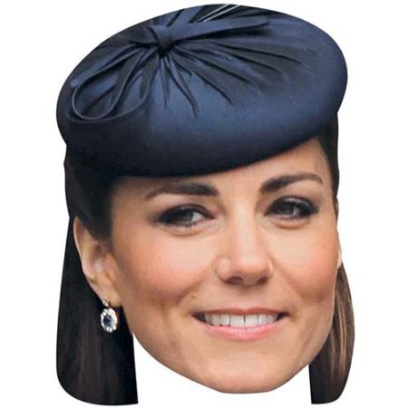 A Cardboard Celebrity Mask of Kate Middleton