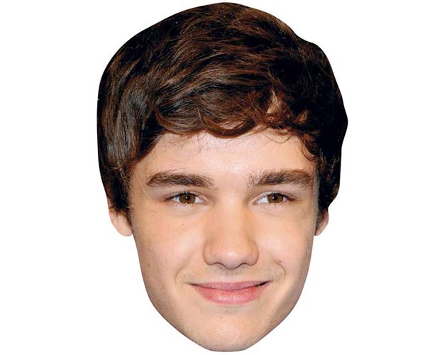 A Cardboard Celebrity Mask of Liam Payne
