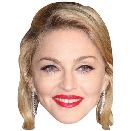 A Cardboard Celebrity Mask of Madonna