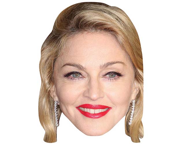 A Cardboard Celebrity Mask of Madonna