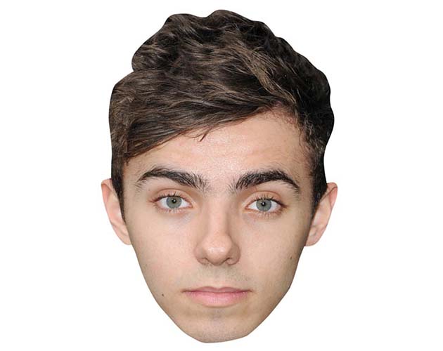 A Cardboard Celebrity Mask of Nathan Sykes