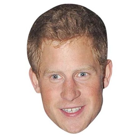 A Cardboard Celebrity Mask of Prince Harry