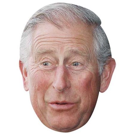 A Cardboard Celebrity Mask of Prince Charles