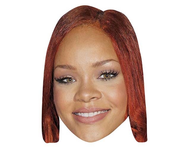 Cardboard Masks of Rihanna-Lifesize Celebrity Cutouts