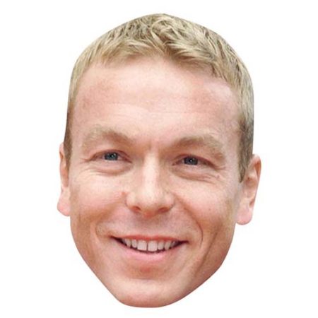A Cardboard Celebrity Mask of Chris Hoy