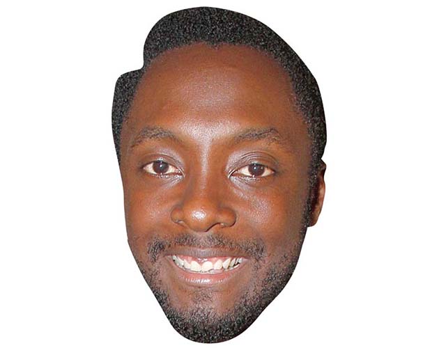 A Cardboard Celebrity Mask of Will I Am
