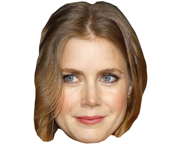 A Cardboard Celebrity Mask of Amy Adams