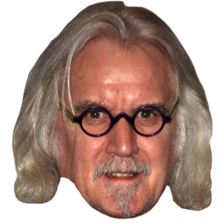 A Cardboard Celebrity Mask of Billy Connolly