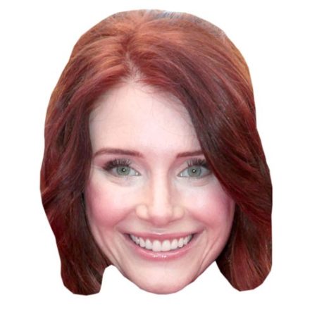 A Cardboard Celebrity Mask of Bryce Dallas Howard