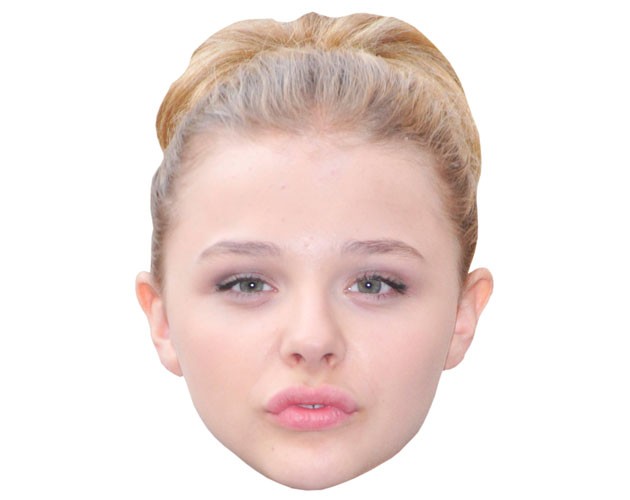 A Cardboard Celebrity Mask of Chloe Moretz