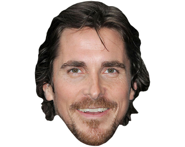 A Cardboard Celebrity Mask of Christian Bale