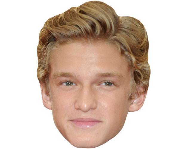 A Cardboard Celebrity Mask of Cody Simpson