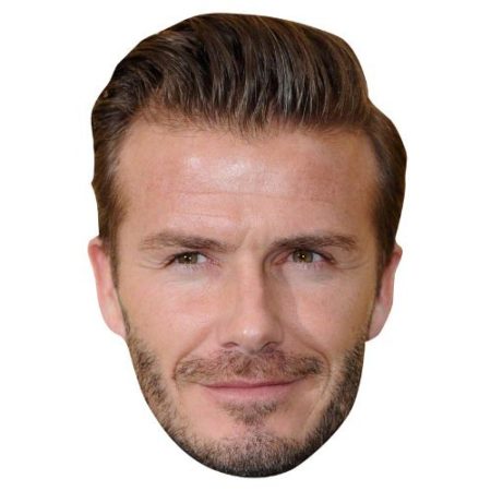 A Cardboard Celebrity Mask of David Beckham