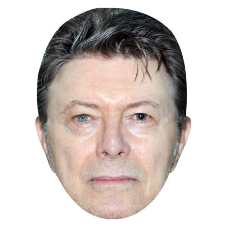 A Cardboard Celebrity Mask of David Bowie