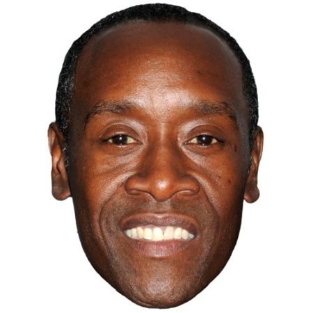 A Cardboard Celebrity Mask of Don Cheadle