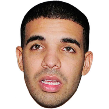 A Cardboard Celebrity Mask of Drake