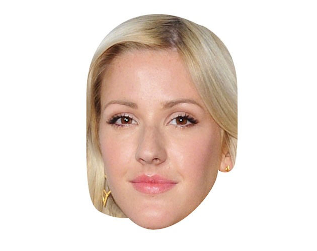 A Cardboard Celebrity Mask of Ellie Goulding