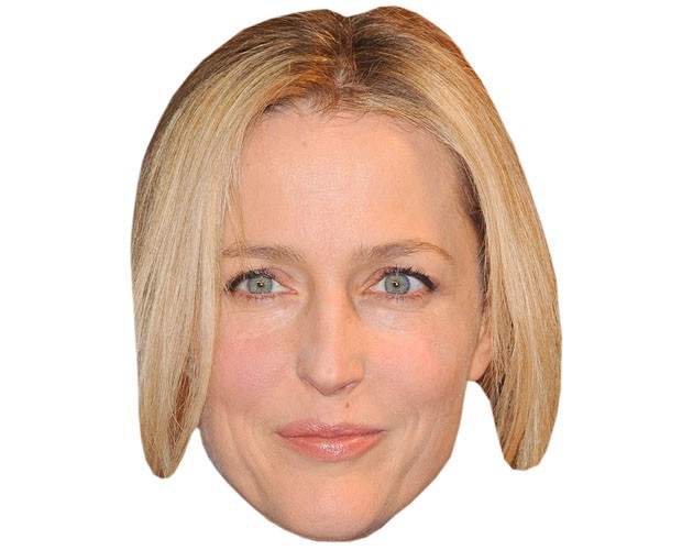 A Cardboard Celebrity Mask of Gillian Anderson