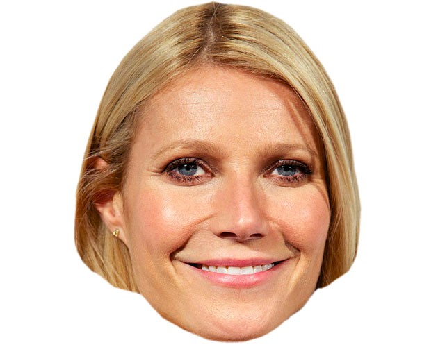 A Cardboard Celebrity Mask of Gwyneth Paltrow