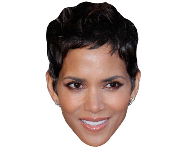 Halle Berry Celebrity Mask Card Face and Fancy Dress Mask 