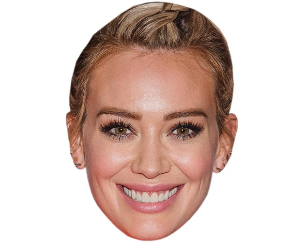 A Cardboard Celebrity Mask of Hilary Duff