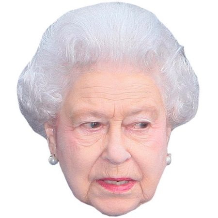 A Cardboard Celebrity Mask of HRH The Queen