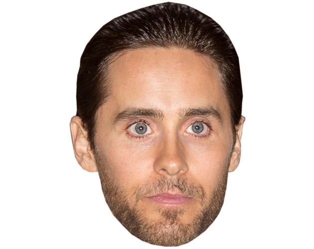 A Cardboard Celebrity Mask of Jared Leto