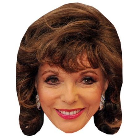 A Cardboard Celebrity Mask of Joan Collins