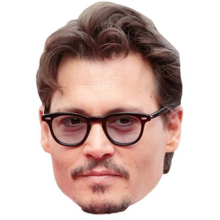 A Cardboard Celebrity Mask of Johnny Depp