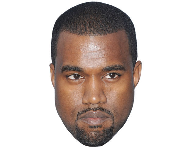 A Cardboard Celebrity Kanye West Mask
