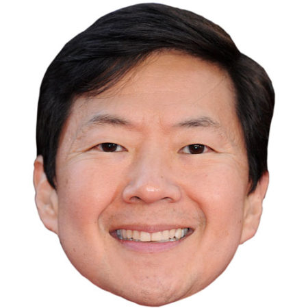 A Cardboard Celebrity Mask of Ken Jeong