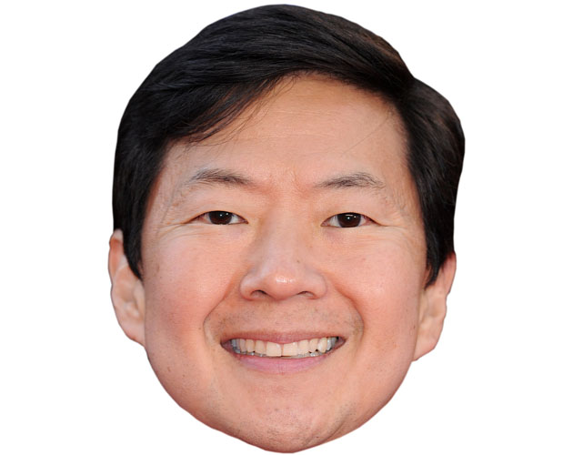 A Cardboard Celebrity Mask of Ken Jeong