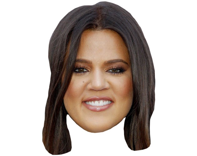 A Cardboard Celebrity Khloe Kardashian Mask
