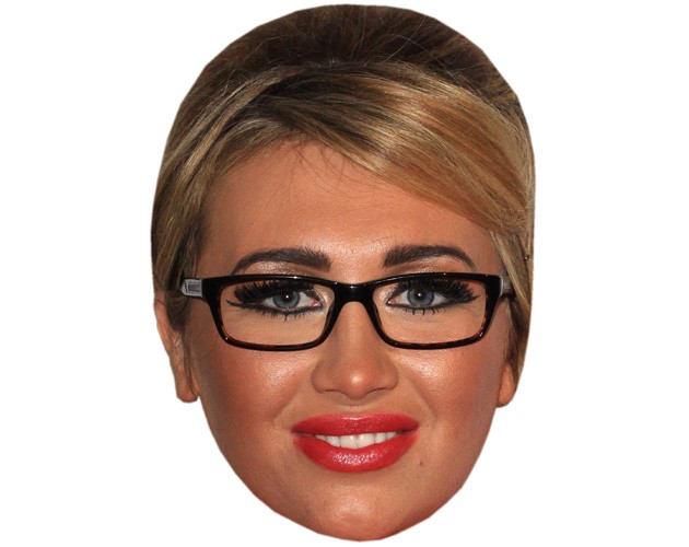 A Cardboard Celebrity Mask of Lauren Goodger