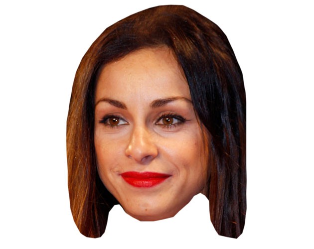 A Cardboard Celebrity Mask of Lindsay Armaou