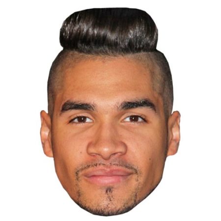 A Cardboard Celebrity Mask of Louis Smith