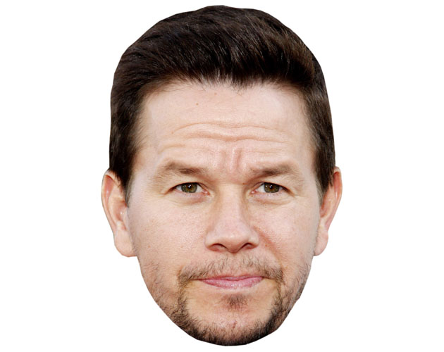 A Cardboard Celebrity Mask of Mark Wahlberg