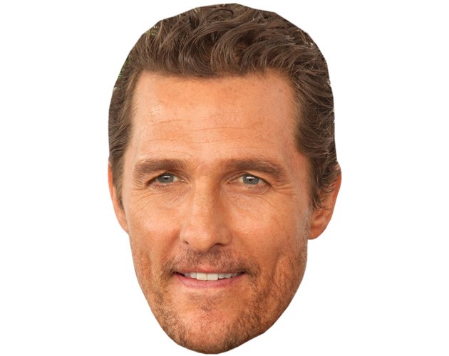A Cardboard Celebrity Mask of Matthew McConaughey