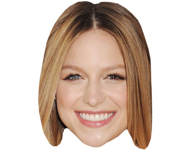 A Cardboard Celebrity Mask of Melissa Benoist