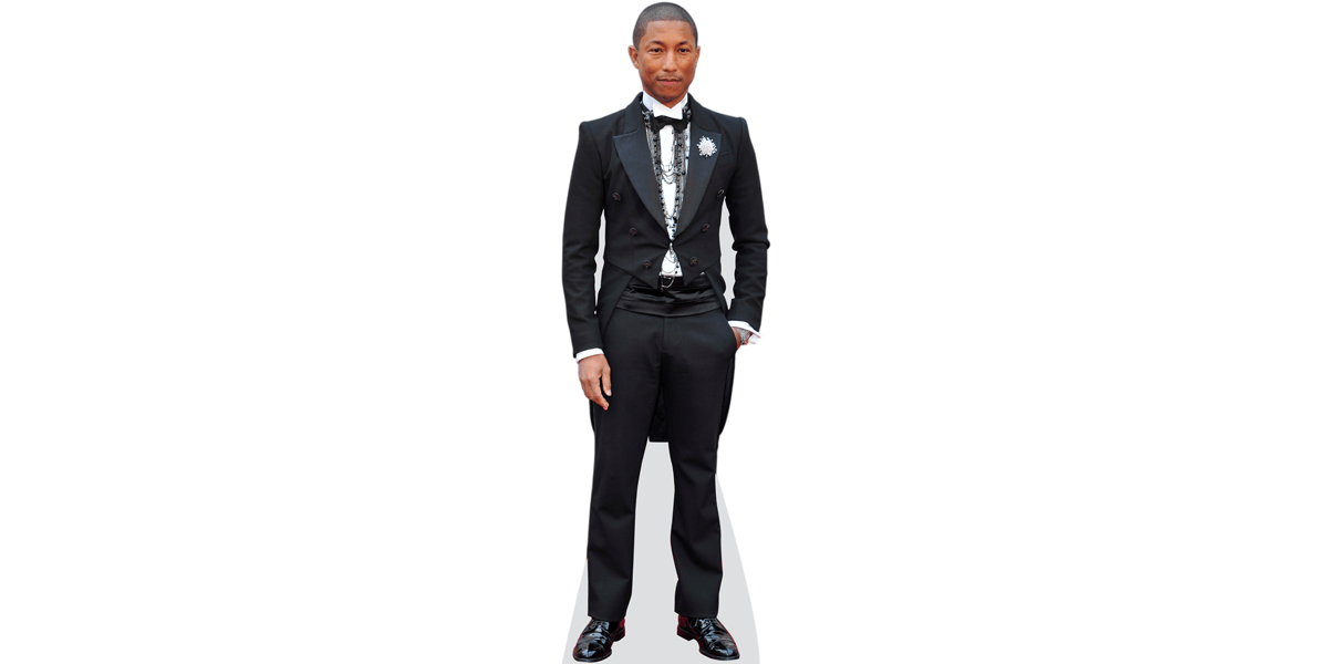 lifesize Pharrell Williams Cardboard Cutout Standee. 
