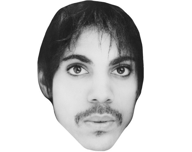 A Cardboard Celebrity Mask of Prince