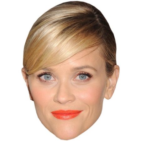A Cardboard Celebrity Mask of Reese Witherspoon